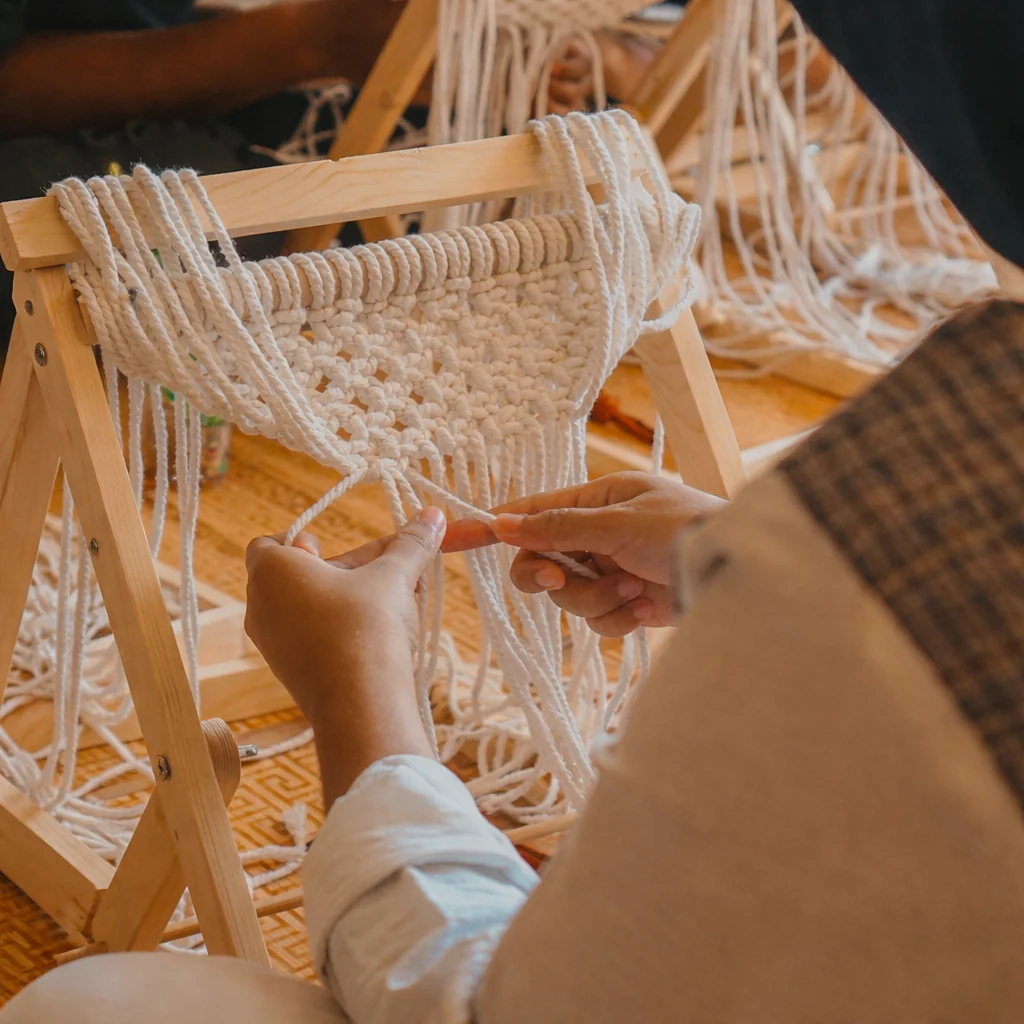 Macrame Texture Close-up