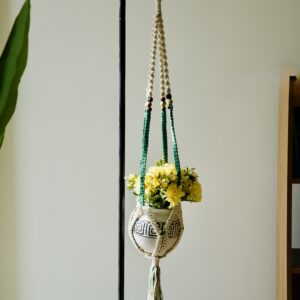 beads planter - olive