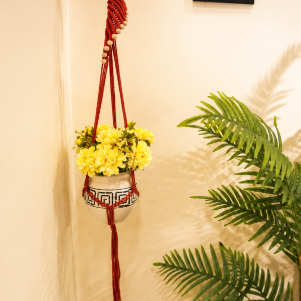 Spiral planter-Handmade Macramé Plant Holder