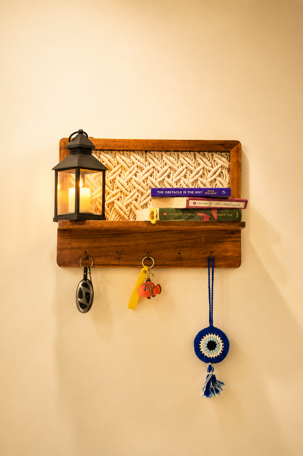 Wall hanging shelf frame