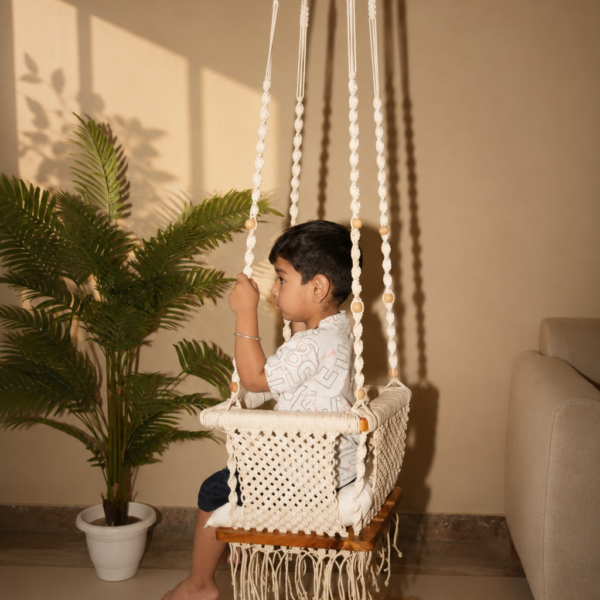 Macrame Baby Swing - Offwhite